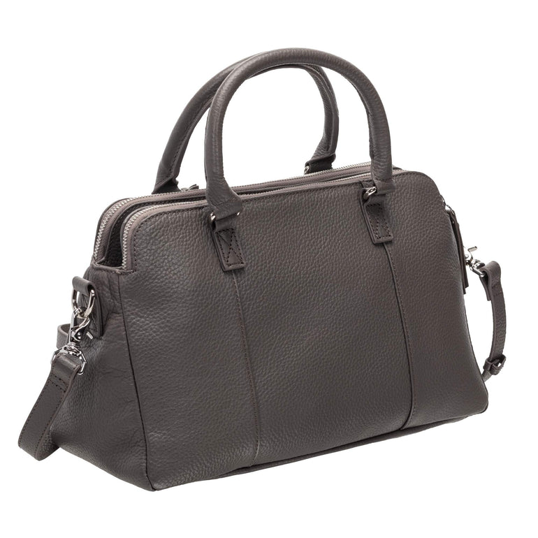 Mancini Handbags Mancini Pebbled Jennifer Leather Satchel Bag