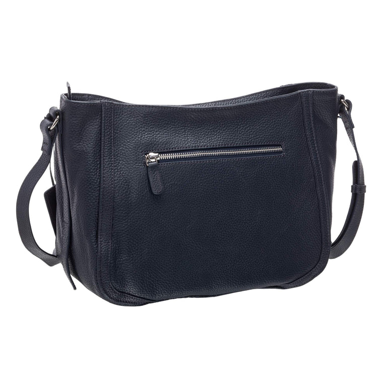 Mancini Handbags Mancini Pebbled Sophia Leather Crossbody Bag