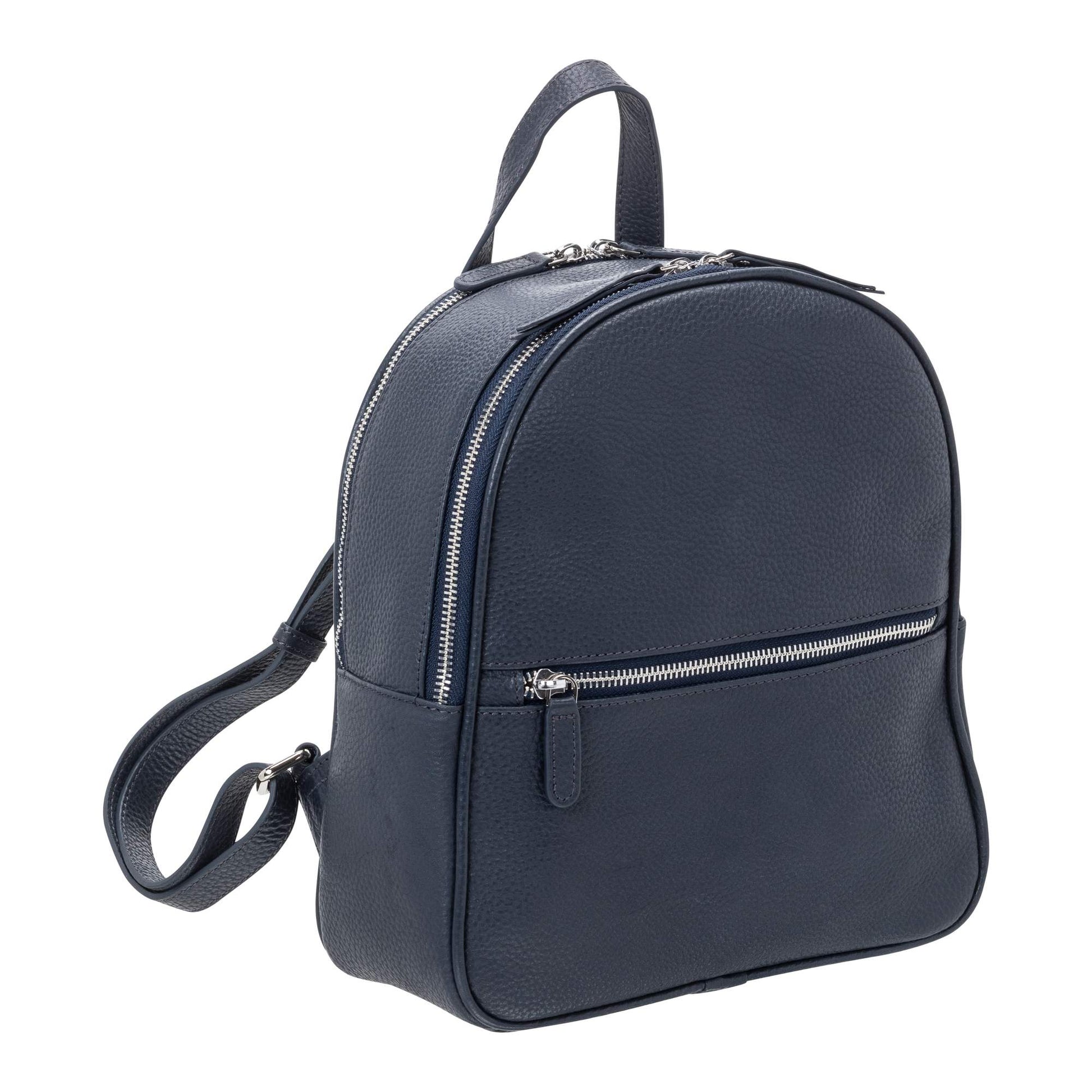 Mancini Handbags Navy Mancini Pebbled Audrey Backpack