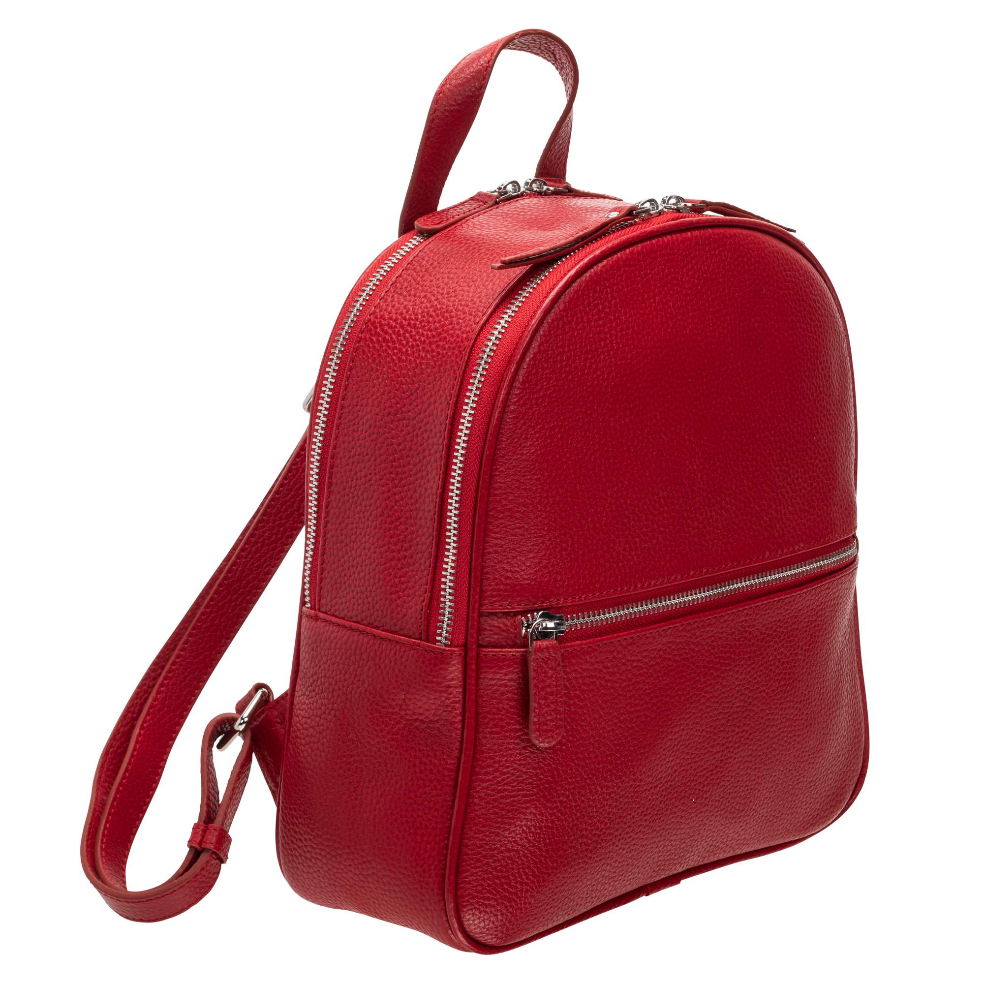 Mancini Handbags Red Mancini Pebbled Audrey Backpack