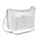 Mancini Handbags White Mancini Pebbled Sophia Leather Crossbody Bag