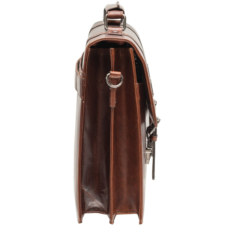 Mancini Laptop Briefcase Mancini BUFFALO Double Compartment Briefcase for 15.6” Laptop / Tablet
