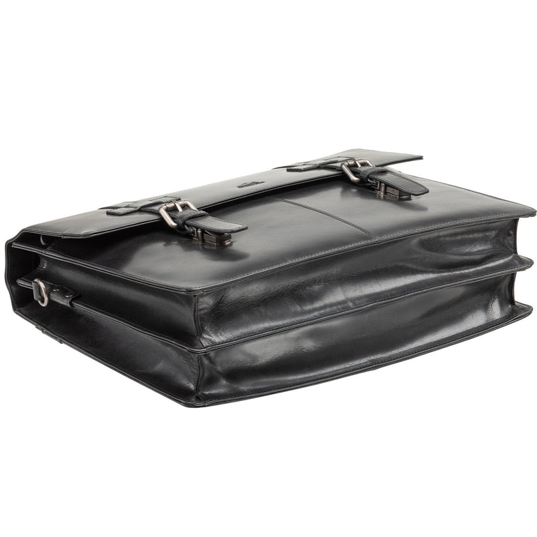 Mancini Laptop Briefcase Mancini BUFFALO Double Compartment Briefcase for 15.6” Laptop / Tablet