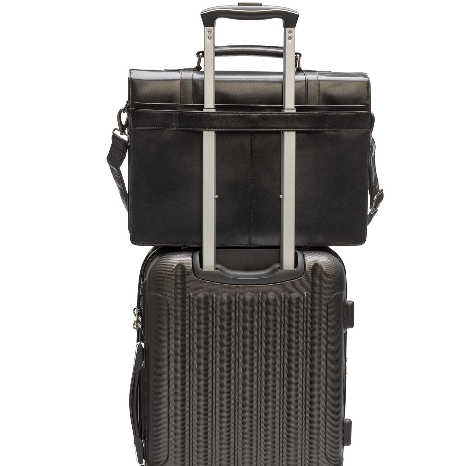 Mancini Laptop Briefcase Mancini BUFFALO Double Compartment Briefcase for 15.6” Laptop / Tablet