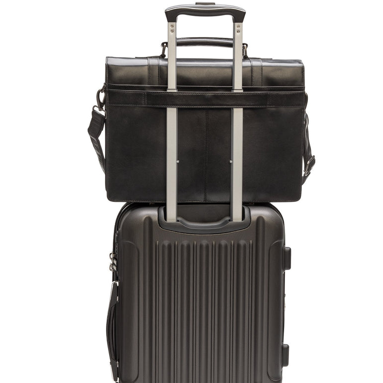 Mancini Laptop Briefcase Mancini BUFFALO Double Compartment Briefcase for 15.6” Laptop / Tablet
