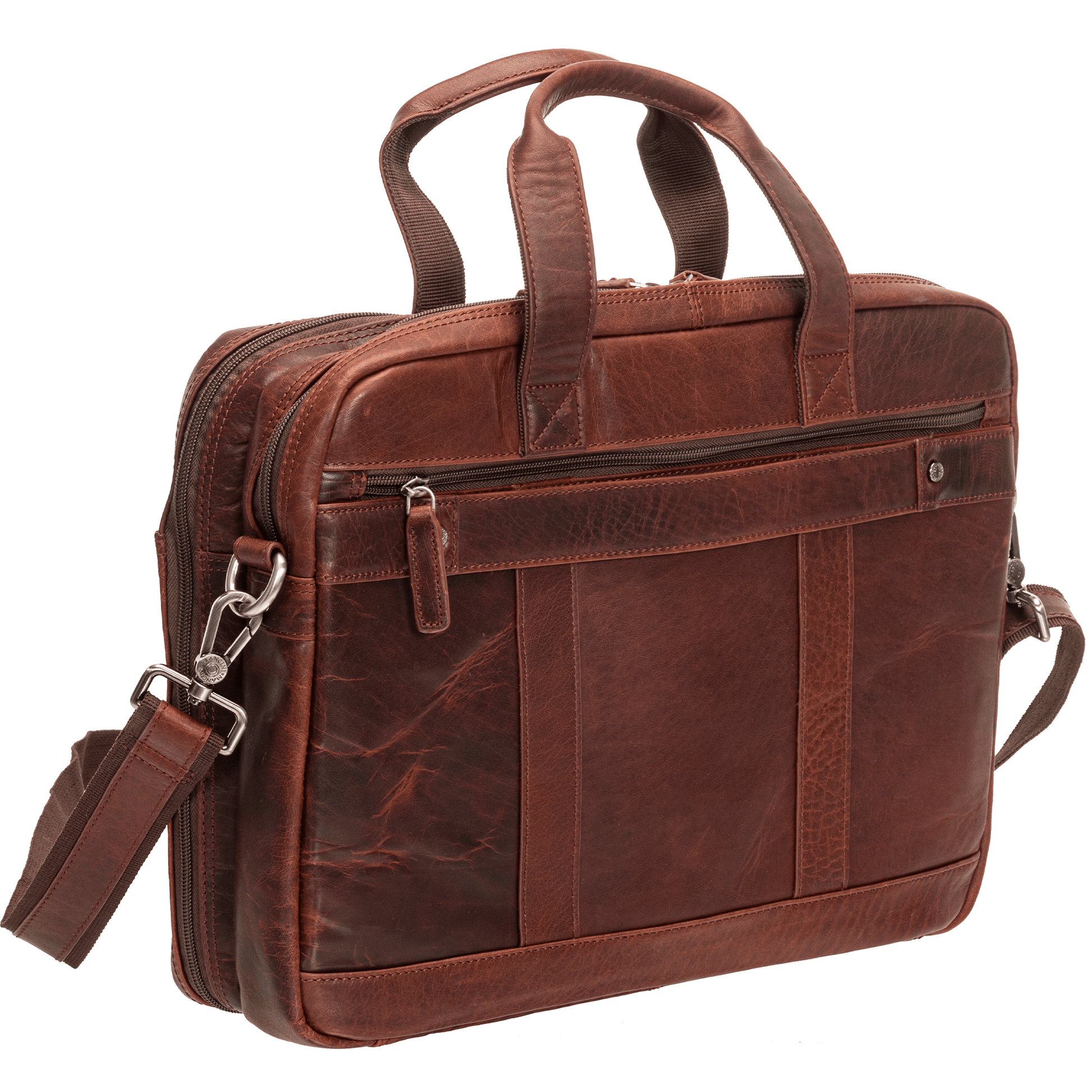 Mancini Laptop Briefcase Mancini BUFFALO Double Compartment Briefcase for Laptop and Tablet