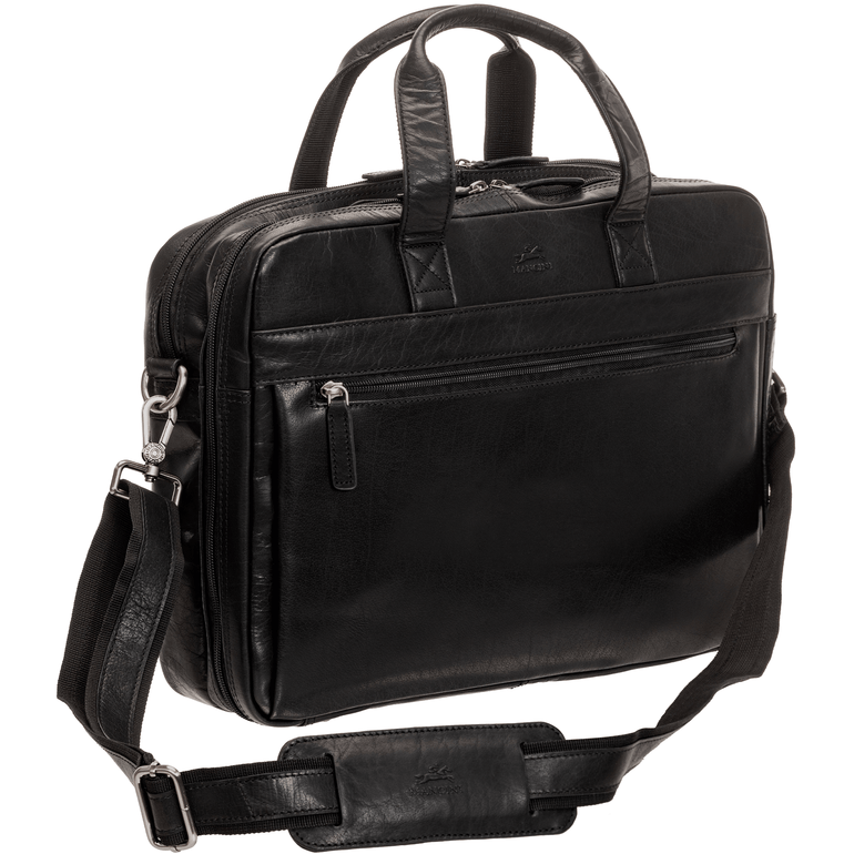Mancini Laptop Briefcase Mancini BUFFALO Double Compartment Briefcase for Laptop and Tablet