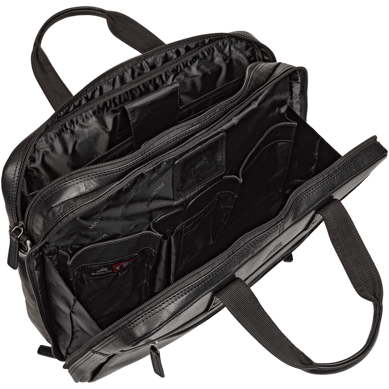 Mancini Laptop Briefcase Mancini BUFFALO Double Compartment Briefcase for Laptop and Tablet