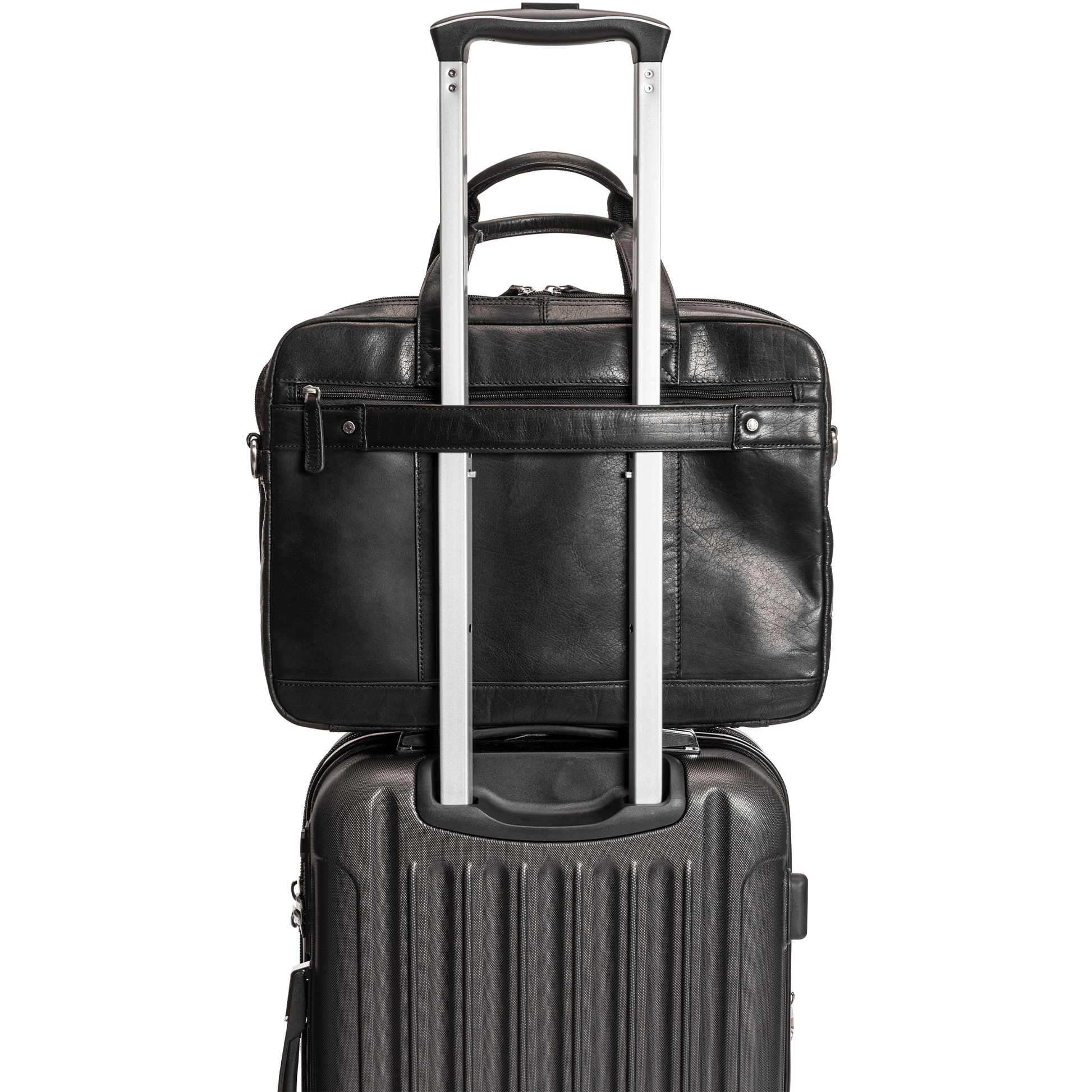 Mancini Laptop Briefcase Mancini BUFFALO Double Compartment Briefcase for Laptop and Tablet
