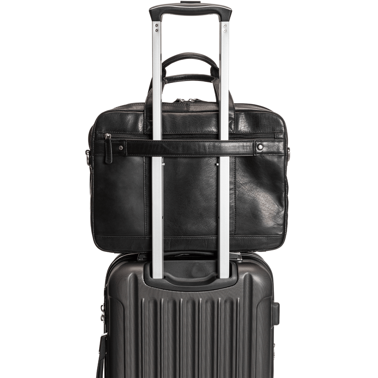 Mancini Laptop Briefcase Mancini BUFFALO Double Compartment Briefcase for Laptop and Tablet