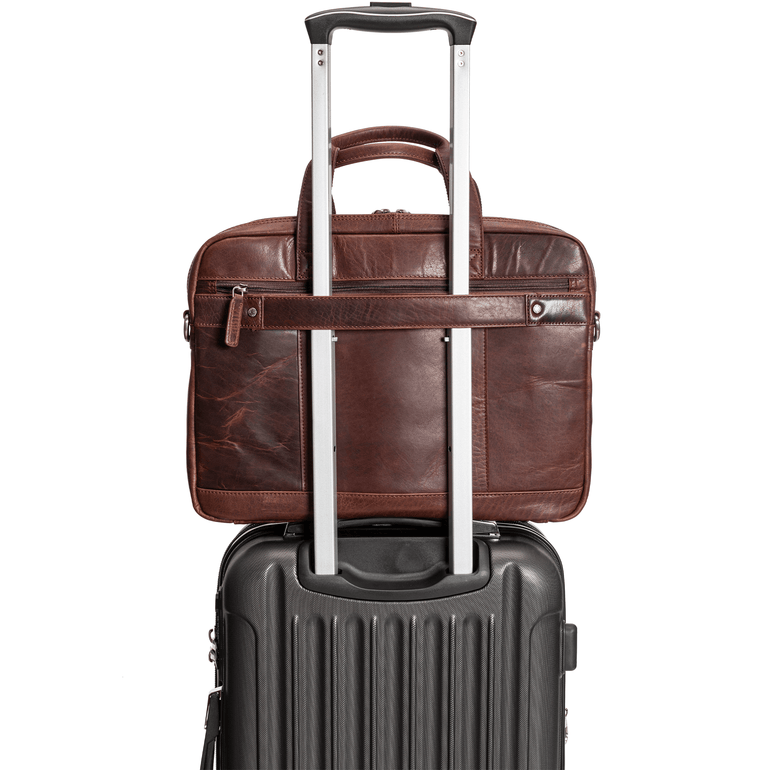 Mancini Laptop Briefcase Mancini BUFFALO Double Compartment Briefcase for Laptop and Tablet