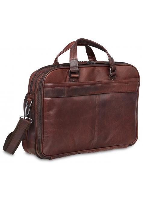Mancini Laptop Briefcase Mancini BUFFALO Expandable Double Compartment Briefcase for 15.6 Inch Laptop / Tablet