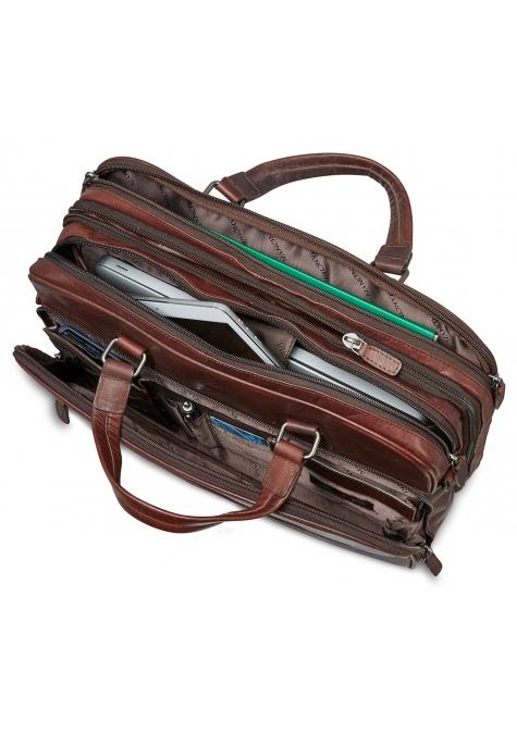Mancini Laptop Briefcase Mancini BUFFALO Expandable Double Compartment Briefcase for 15.6 Inch Laptop / Tablet