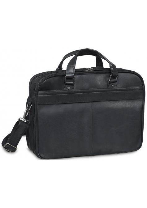 Mancini Laptop Briefcase Mancini BUFFALO Expandable Double Compartment Briefcase for 15.6 Inch Laptop / Tablet