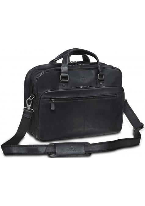 Mancini Laptop Briefcase Mancini BUFFALO Expandable Double Compartment Briefcase for 15.6 Inch Laptop / Tablet