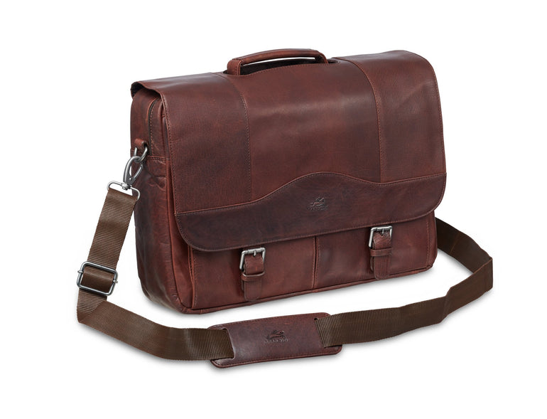 Mancini Laptop Briefcase Mancini BUFFALO Porthole Briefcase for 15.6'' Laptop / Tablet (RFID Blocking)