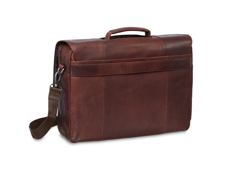 Mancini Laptop Briefcase Mancini BUFFALO Porthole Briefcase for 15.6'' Laptop / Tablet (RFID Blocking)