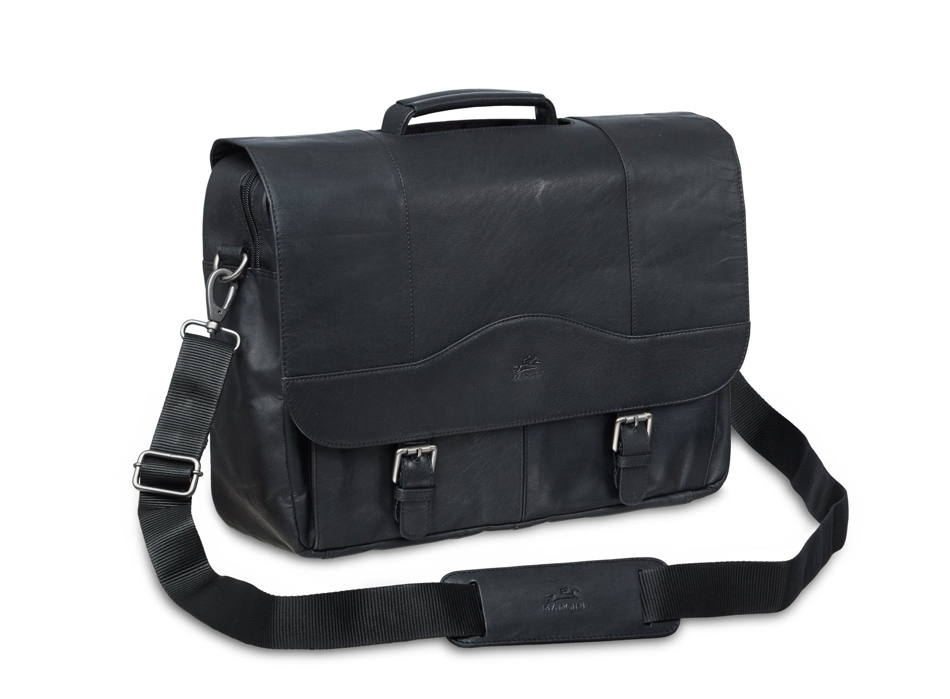 Mancini Laptop Briefcase Mancini BUFFALO Porthole Briefcase for 15.6'' Laptop / Tablet (RFID Blocking)