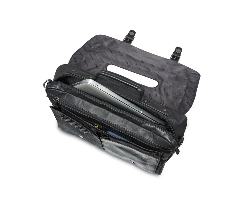 Mancini Laptop Briefcase Mancini BUFFALO Porthole Briefcase for 15.6'' Laptop / Tablet (RFID Blocking)
