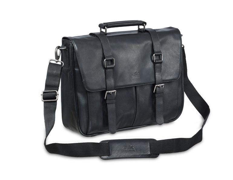 Mancini Laptop Briefcase Mancini BUFFALO Single Compartment Briefcase for 15'' Laptop (RFID Blocking)