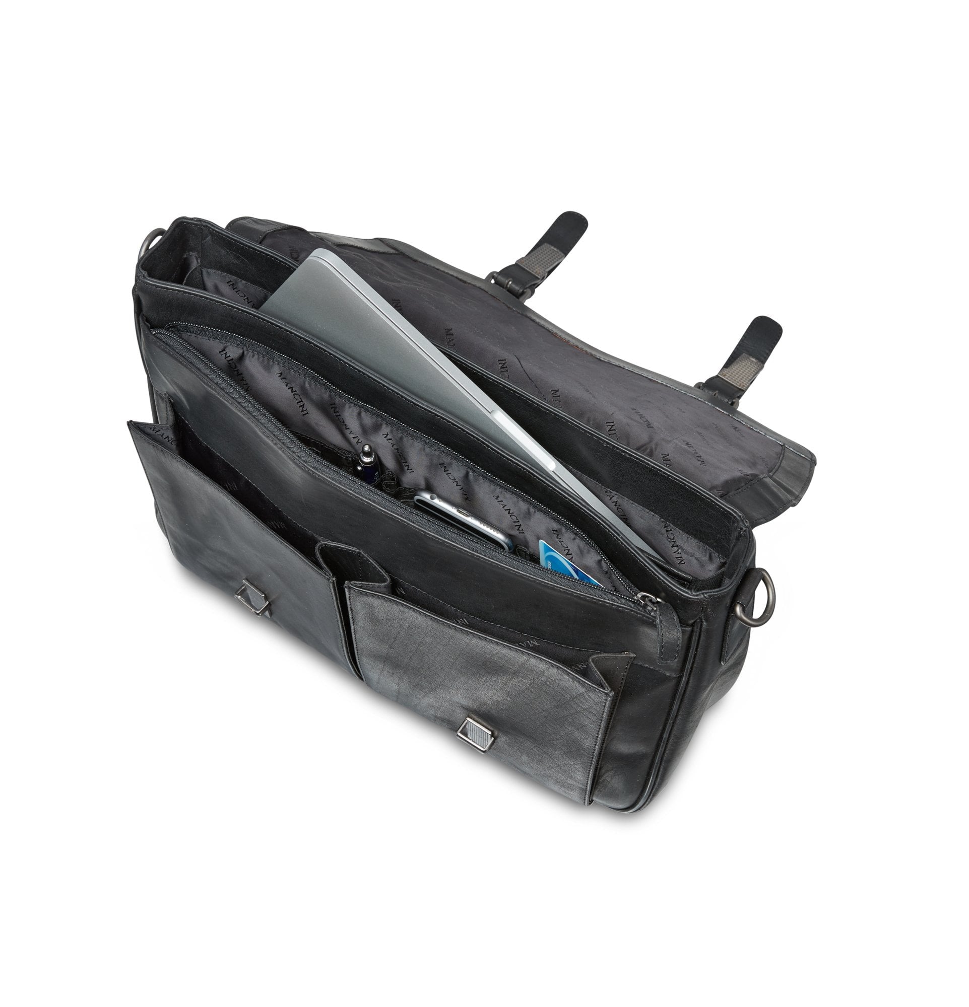 Mancini Laptop Briefcase Mancini BUFFALO Single Compartment Briefcase for 15'' Laptop (RFID Blocking)