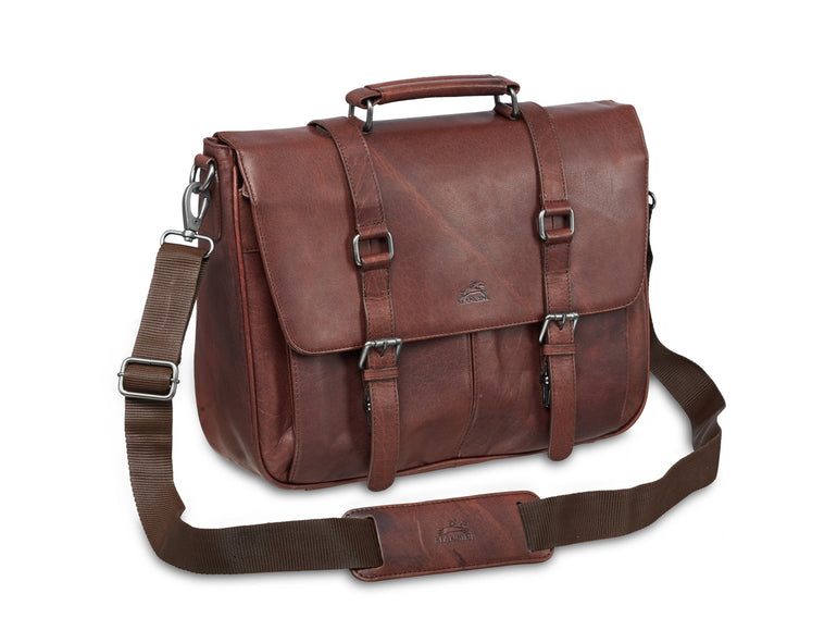 Mancini Laptop Briefcase Mancini BUFFALO Single Compartment Briefcase for 15'' Laptop (RFID Blocking)