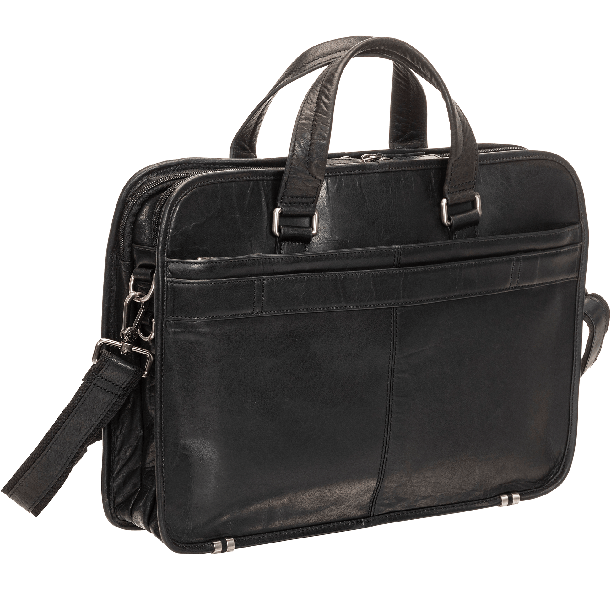 Mancini Laptop Briefcase Mancini BUFFALO Triple Compartment Briefcase for 15.6” Laptop / Tablet