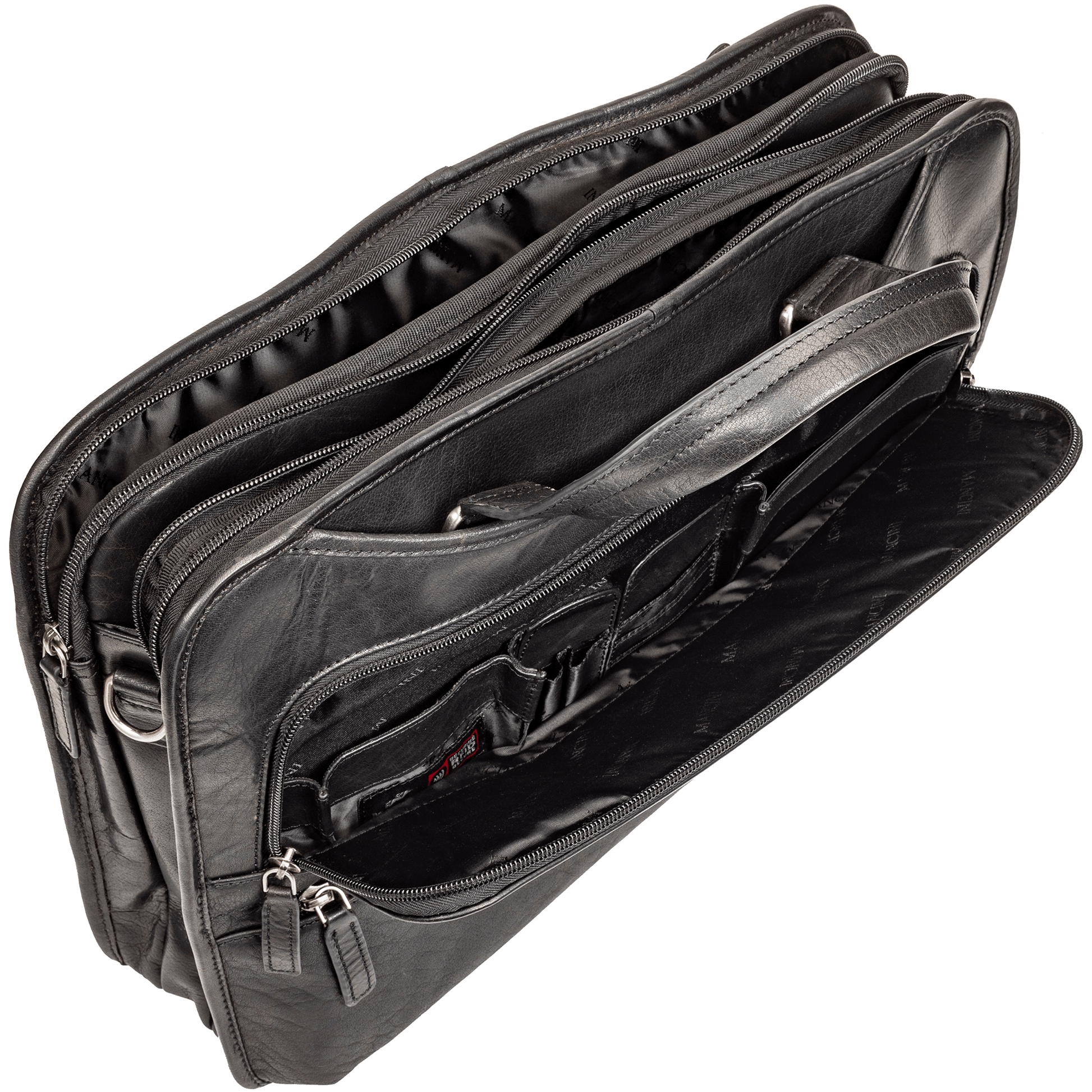 Mancini Laptop Briefcase Mancini BUFFALO Triple Compartment Briefcase for 15.6” Laptop / Tablet