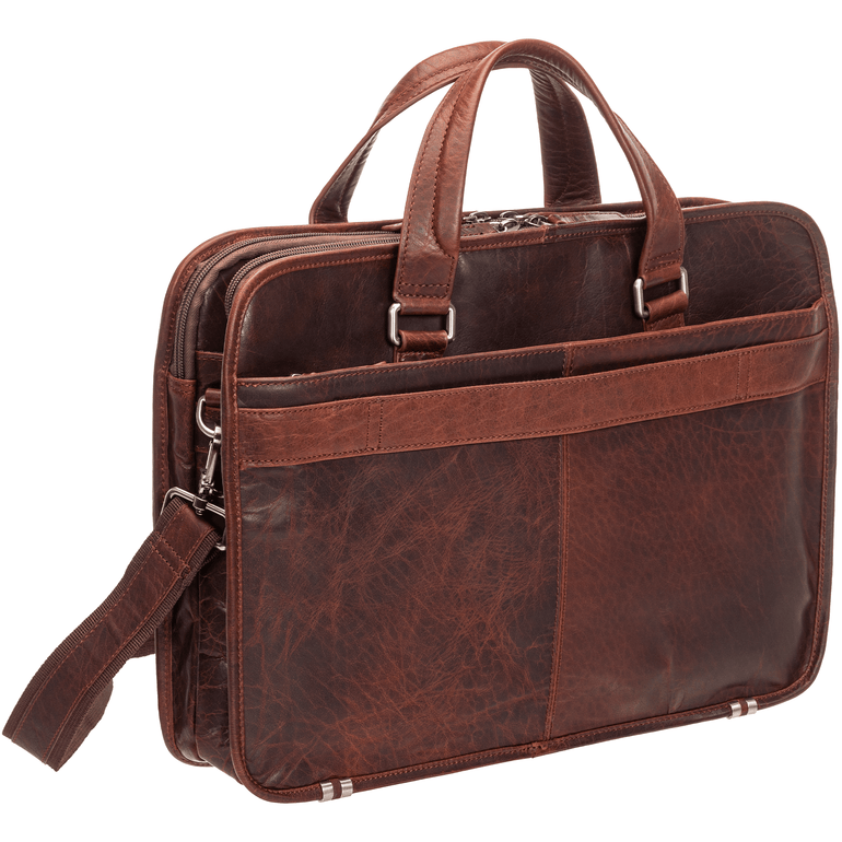 Mancini Laptop Briefcase Mancini BUFFALO Triple Compartment Briefcase for 15.6” Laptop / Tablet