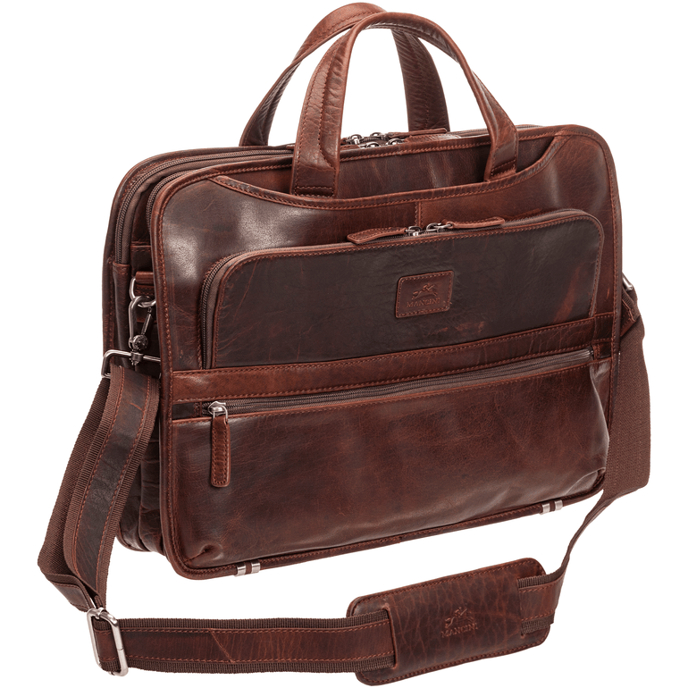 Mancini Laptop Briefcase Mancini BUFFALO Triple Compartment Briefcase for 15.6” Laptop / Tablet