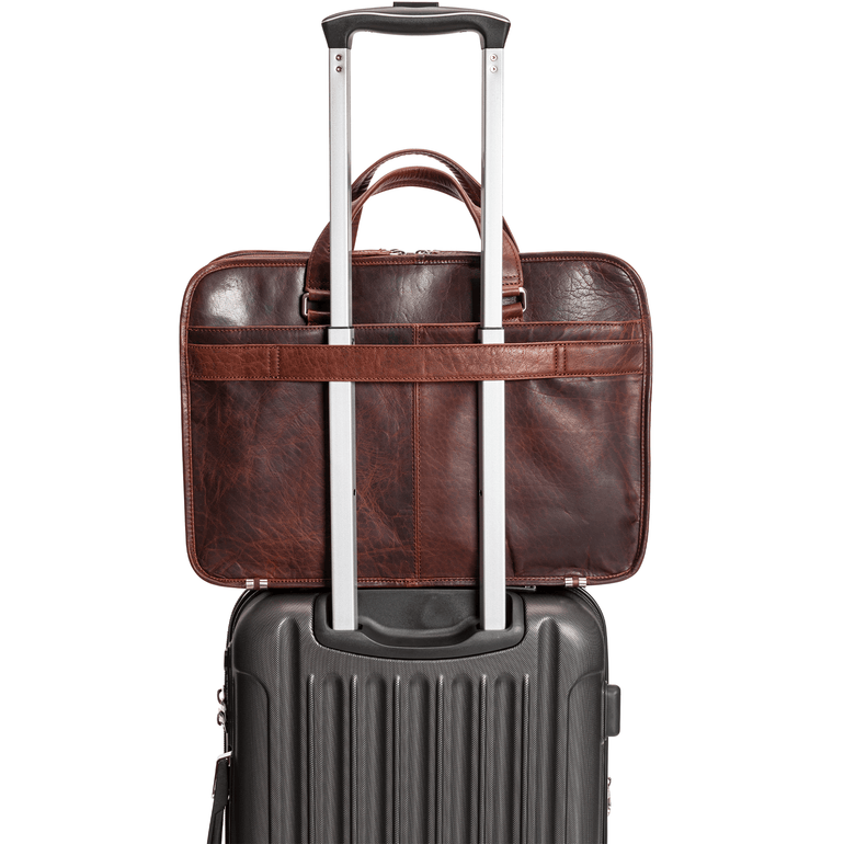 Mancini Laptop Briefcase Mancini BUFFALO Triple Compartment Briefcase for 15.6” Laptop / Tablet