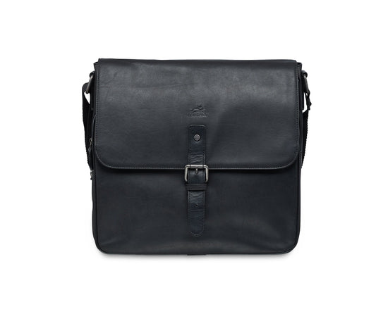 Mancini Messenger Black Mancini BUFFALO Messenger Bag for 12'' Laptop / Tablet (RFID Blocking)