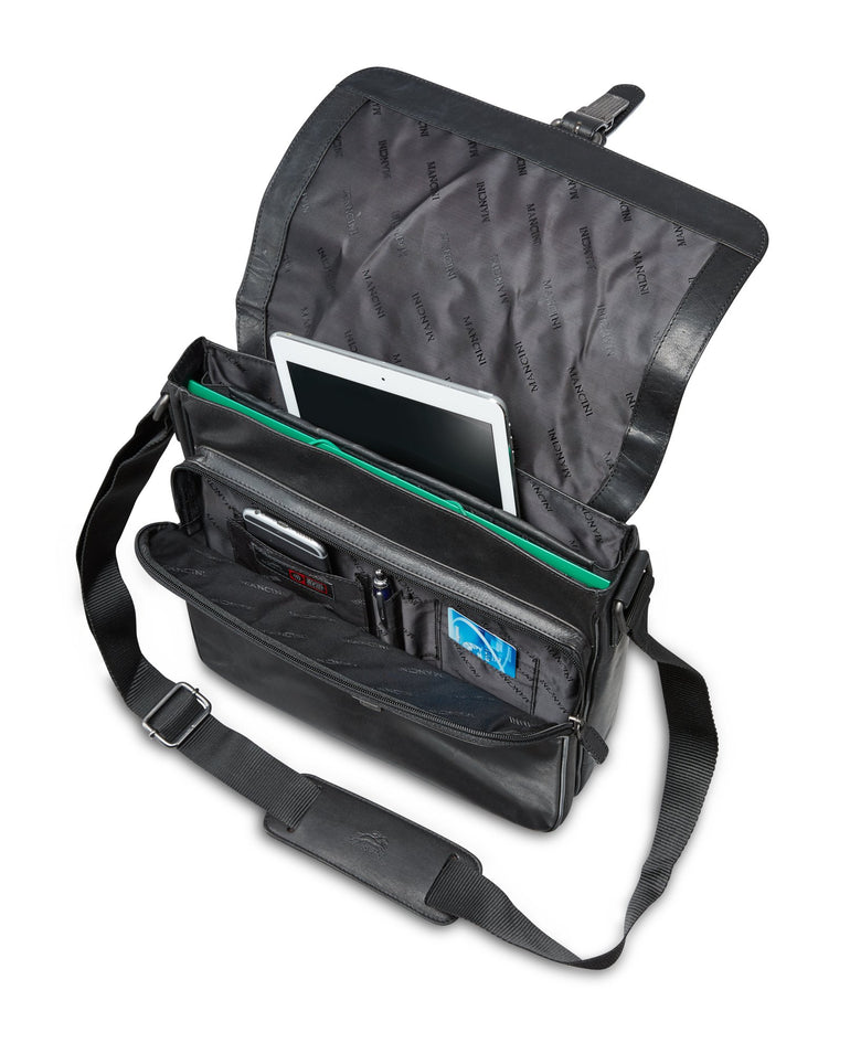Mancini Messenger Mancini BUFFALO Messenger Bag for 12'' Laptop / Tablet (RFID Blocking)