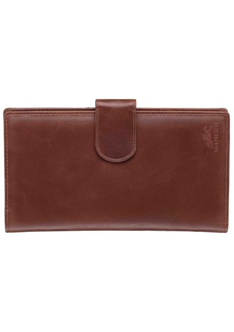 Mancini Passport Case Brown Mancini CASABLANCA RFID Secure Classic Passport / Travel Organizer