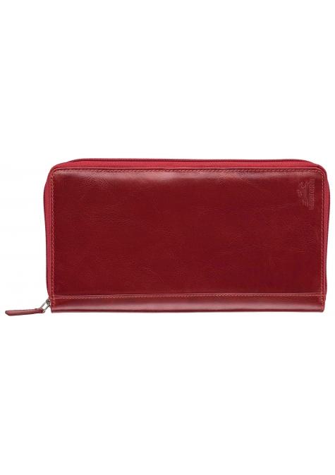 Mancini Passport Case Red Mancini CASABLANCA RFID Secure Deluxe Passport / Travel Organizer