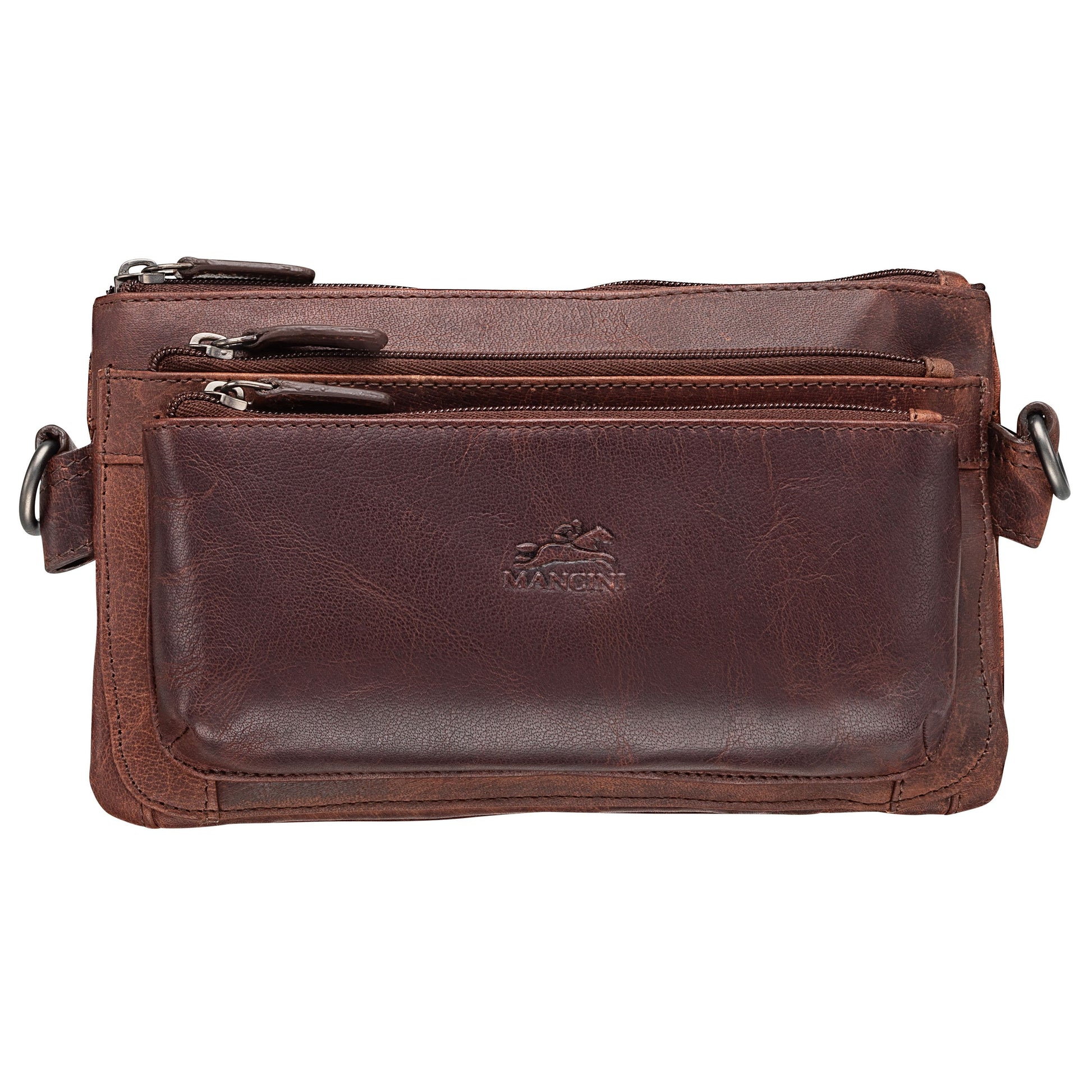 Mancini Waist pouch Brown Mancini BUFFALO Multi-Function Waist Bag