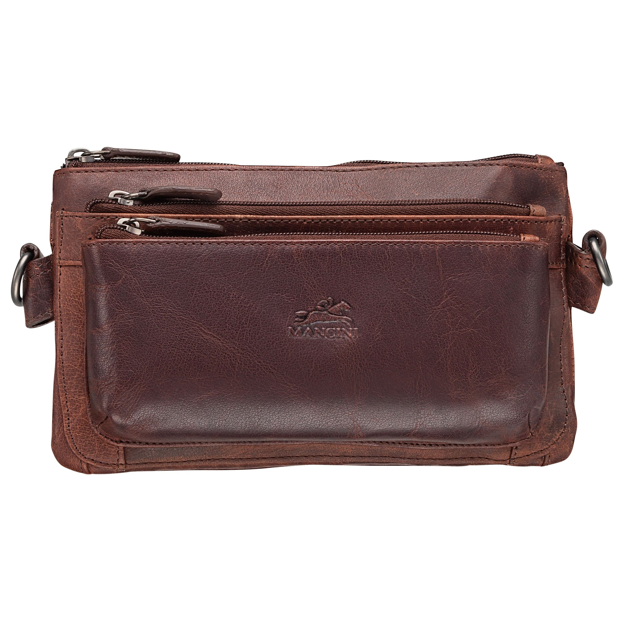 Mancini Waist pouch Brown Mancini BUFFALO Multi-Function Waist Bag