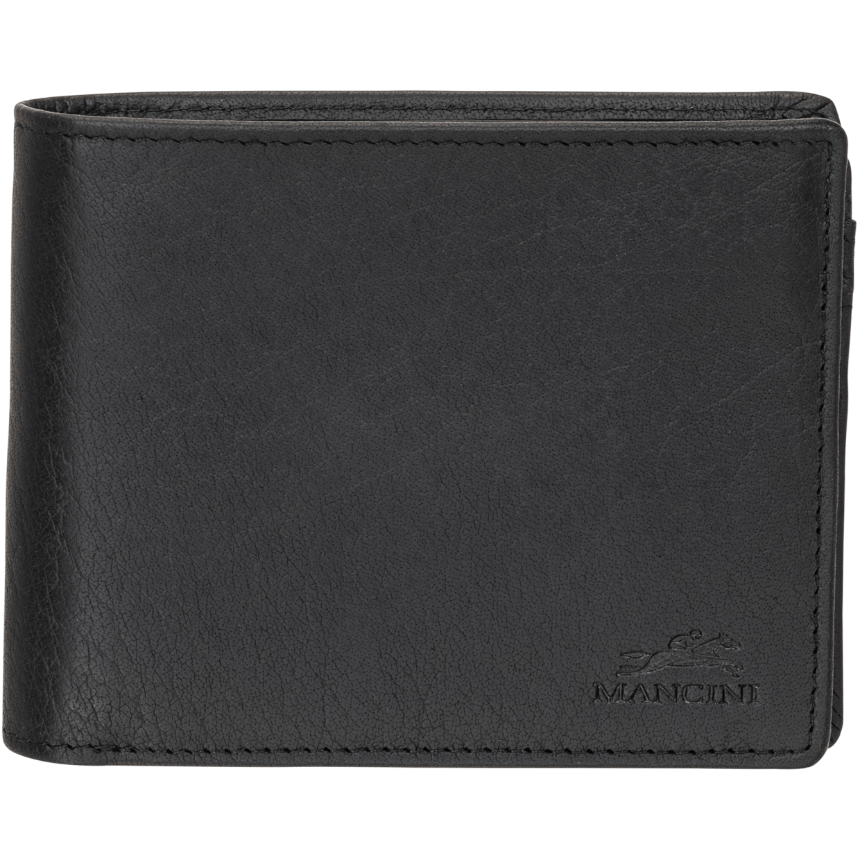 Mancini Wallets Black Mancini BUFFALO RFID Secure Center Wing Billfold