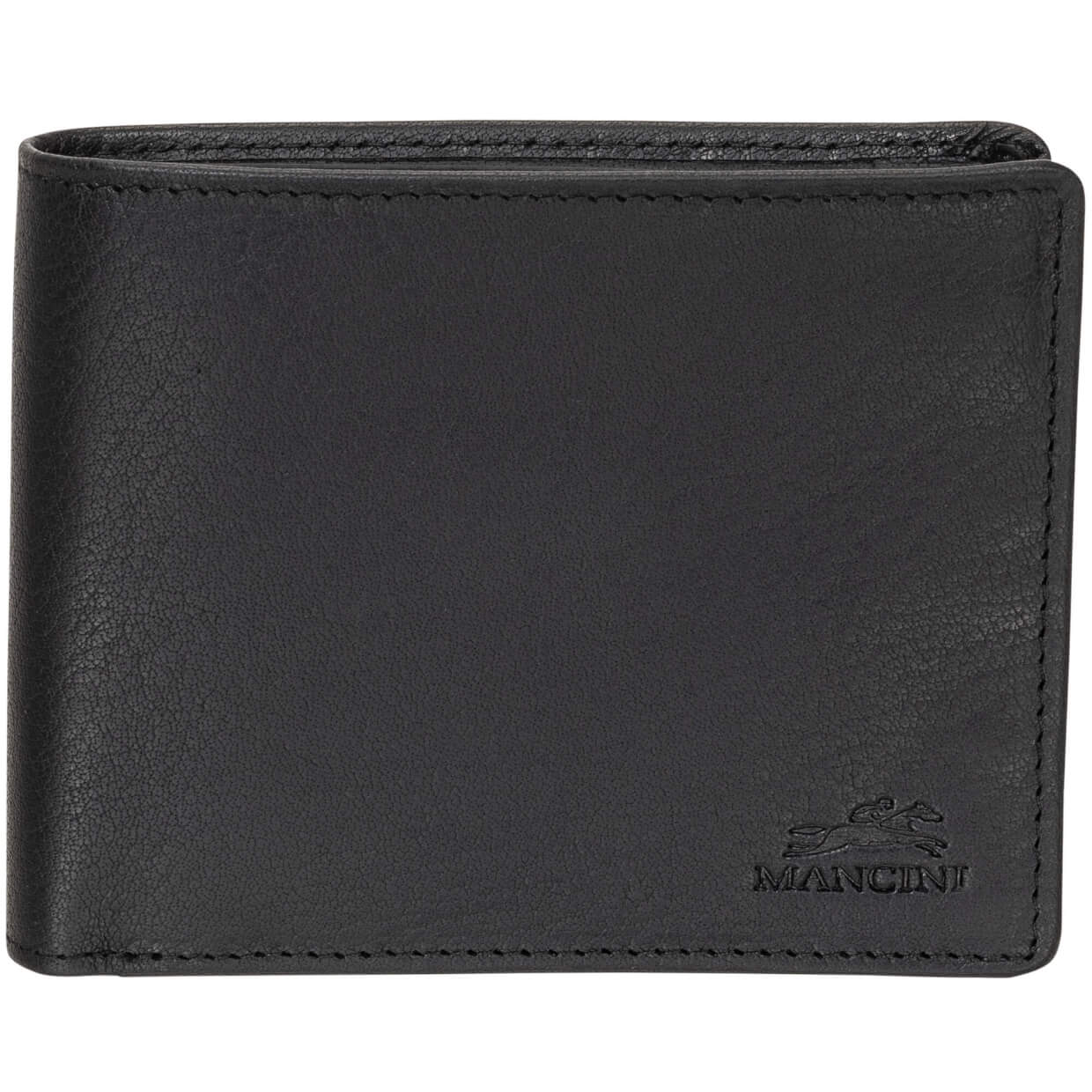 Mancini Wallets Black Mancini BUFFALO RFID Secure Left Wing Billfold
