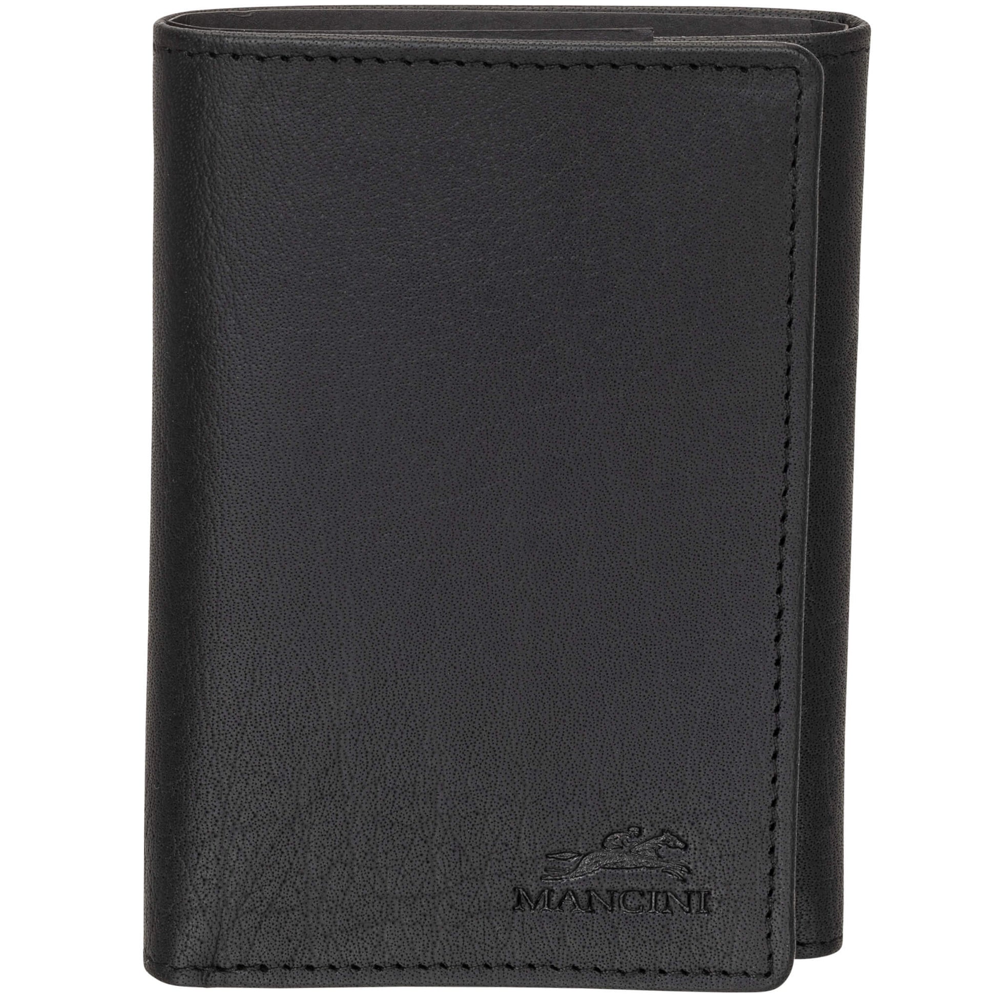 Mancini Wallets Black Mancini BUFFALO RFID Secure Trifold Wallet