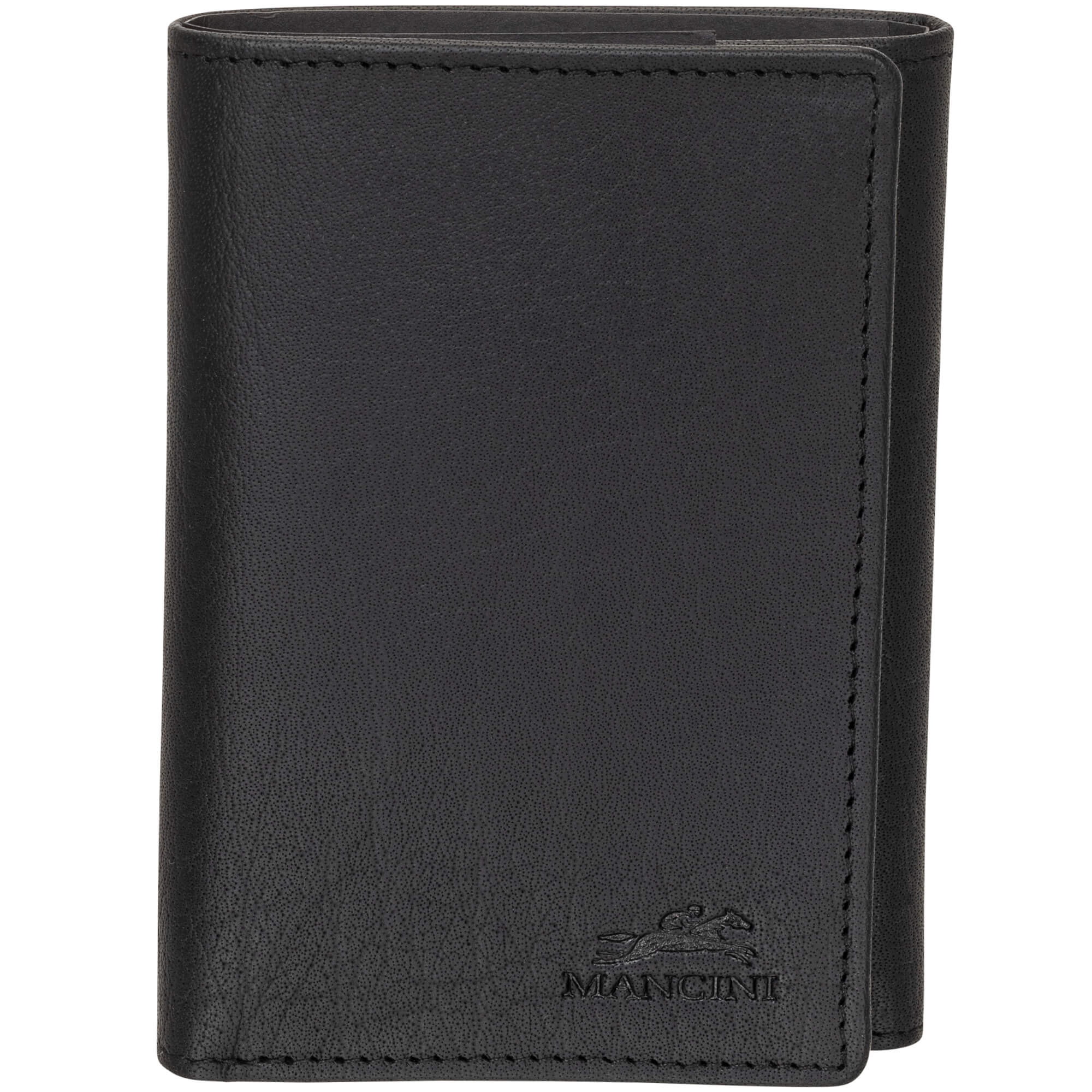 Mancini Wallets Black Mancini BUFFALO RFID Secure Trifold Wallet