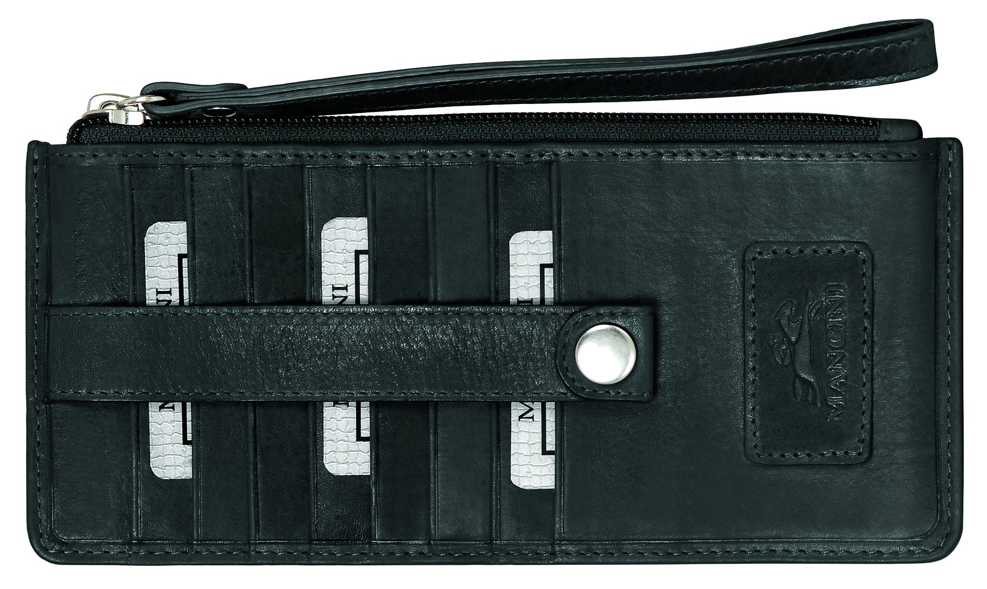 Mancini Wallets Black Mancini CASABLANCA Collection Ladies’ “ Wristlet” (RFID Secure)