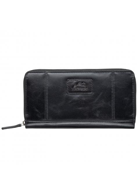 Mancini Wallets Black Mancini CASABLANCA Ladies' ''Clutch'' Wallet