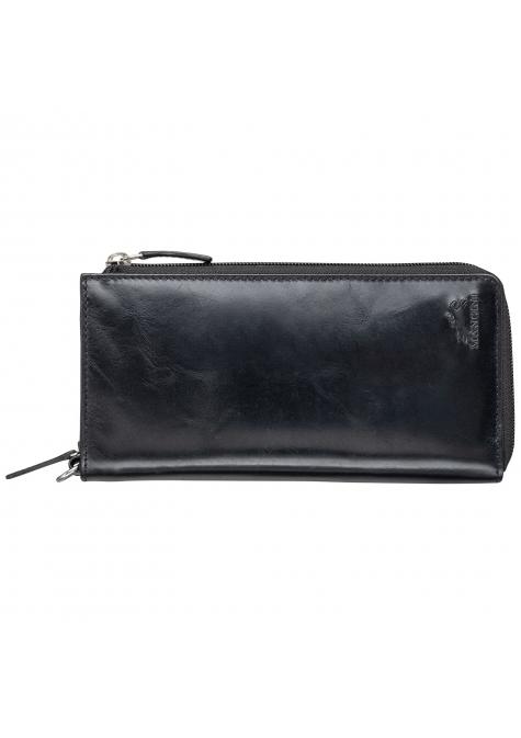 Mancini Wallets Black Mancini CASABLANCA Ladies` RFID Secure Trifold Wallet