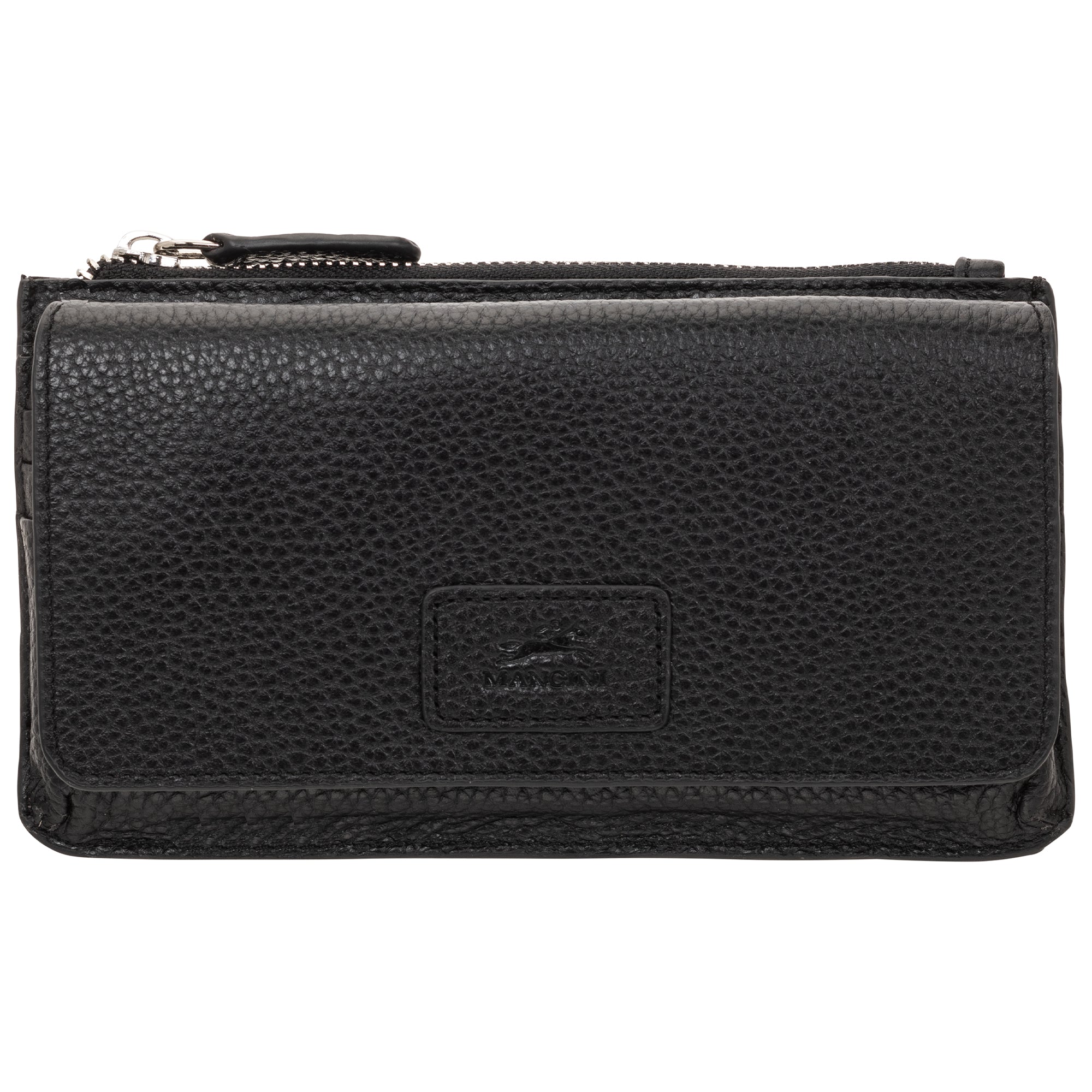 Mancini Wallets Black Mancini Pebbled Ladies RFID Crossbody Wallet
