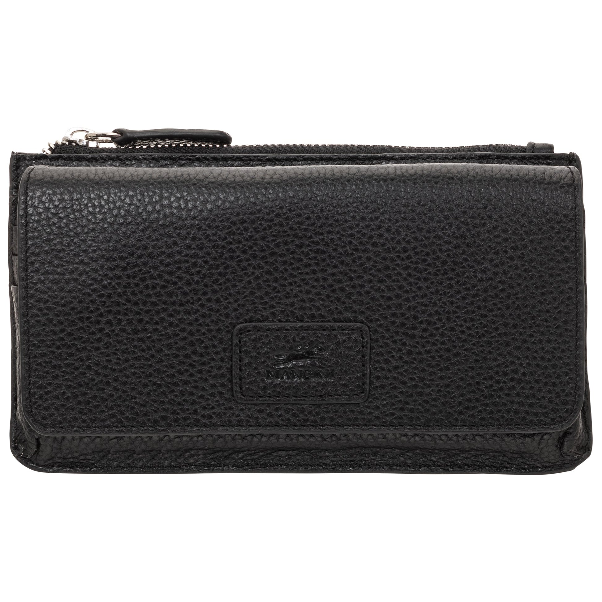 Mancini Wallets Black Mancini Pebbled Ladies RFID Crossbody Wallet