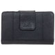 Mancini Wallets Black Mancini Pebbled Ladies’ RFID Medium Clutch Wallet