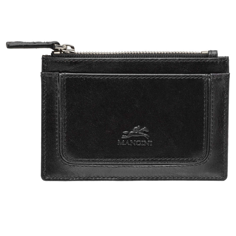 Mancini Wallets Black Mancini  South Beach RFID Secure Card Case and Coin Pocket