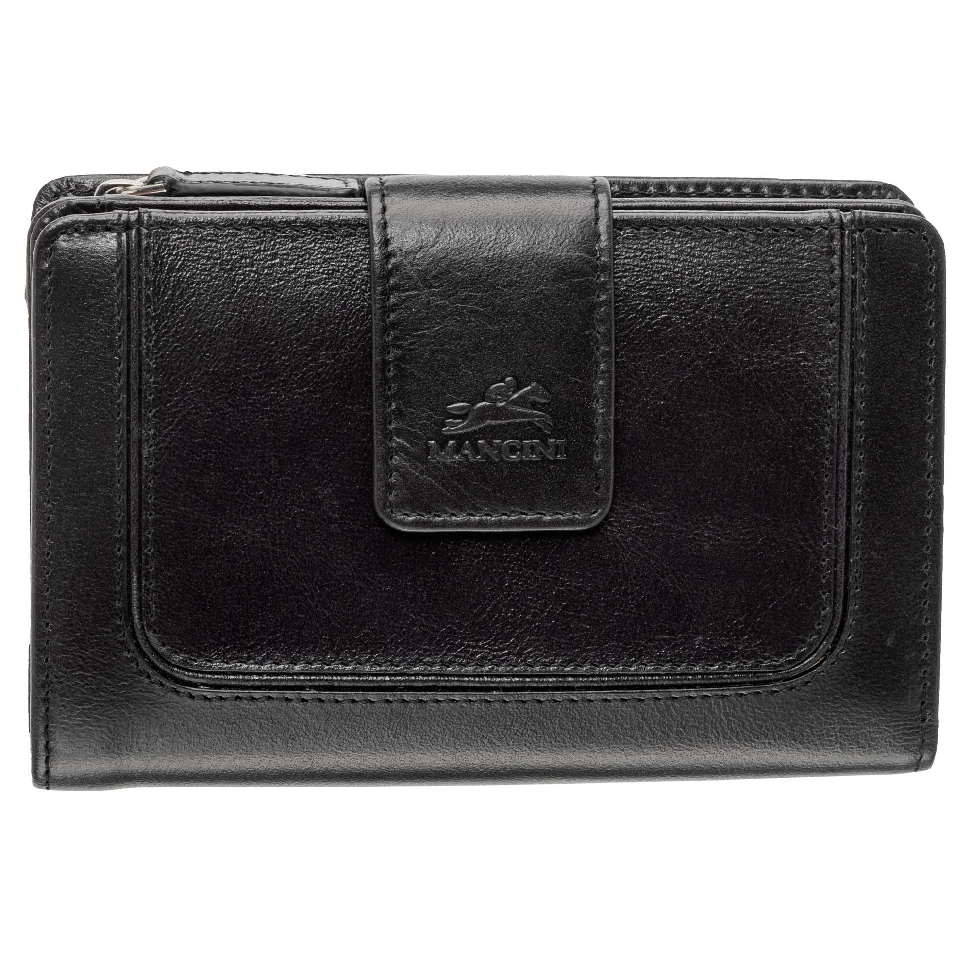 Mancini Wallets Black Mancini South Beach RFID Secure Medium Clutch Wallet