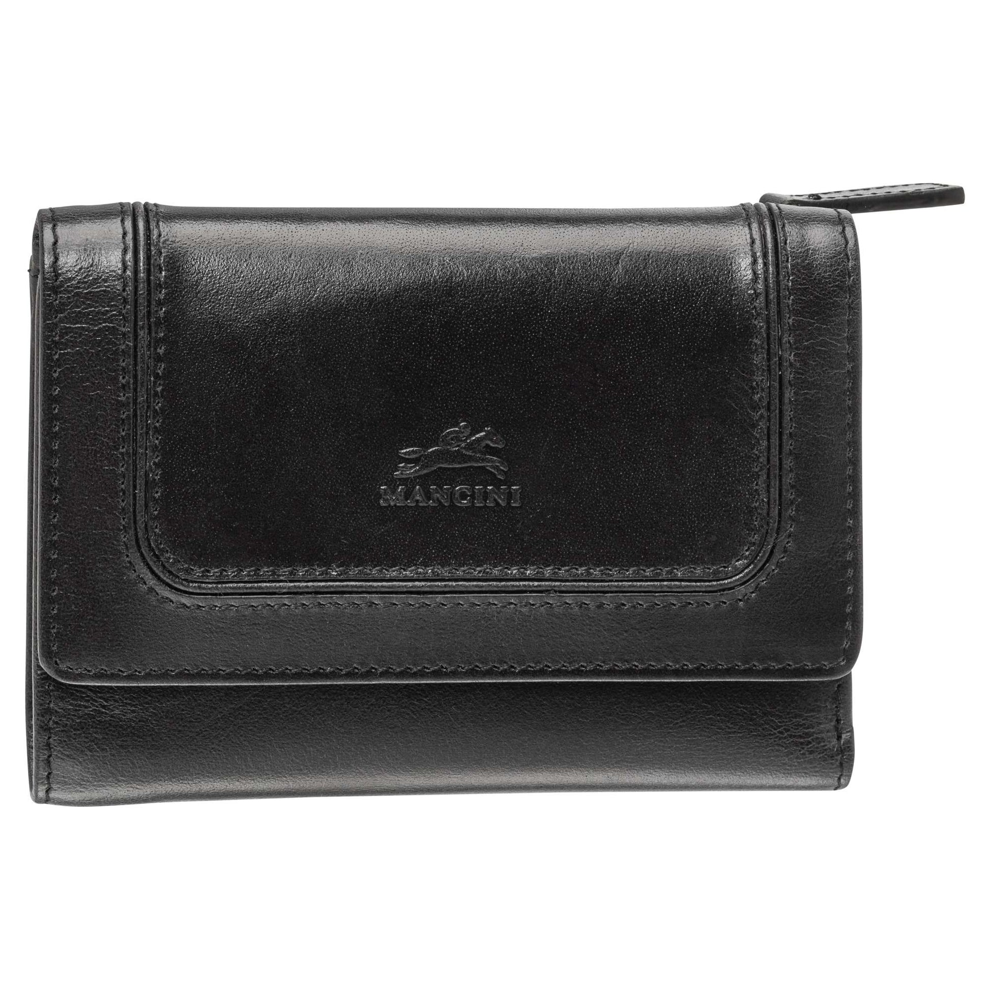 Mancini Wallets Black Mancini South Beach RFID Secure Medium Clutch Wallet